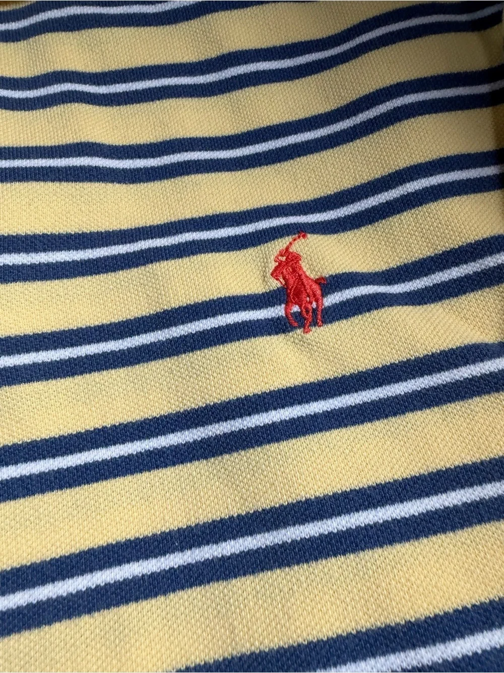 Ralph Lauren Yellow & Blue Striped Polo Shirt